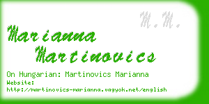 marianna martinovics business card